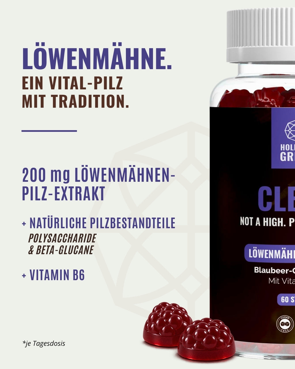 CLEAR – Löwenmähne Gummies
