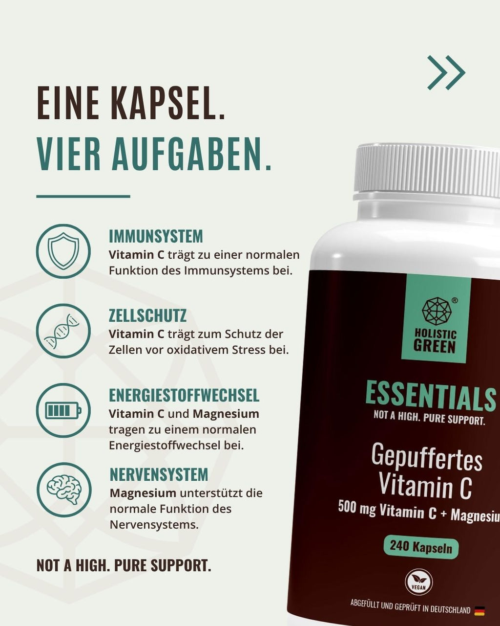 ESSENTIALS – Gepuffertes Vitamin C + Magnesium