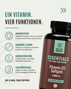 ESSENTIALS – Vitamin D3 vegane Softgels