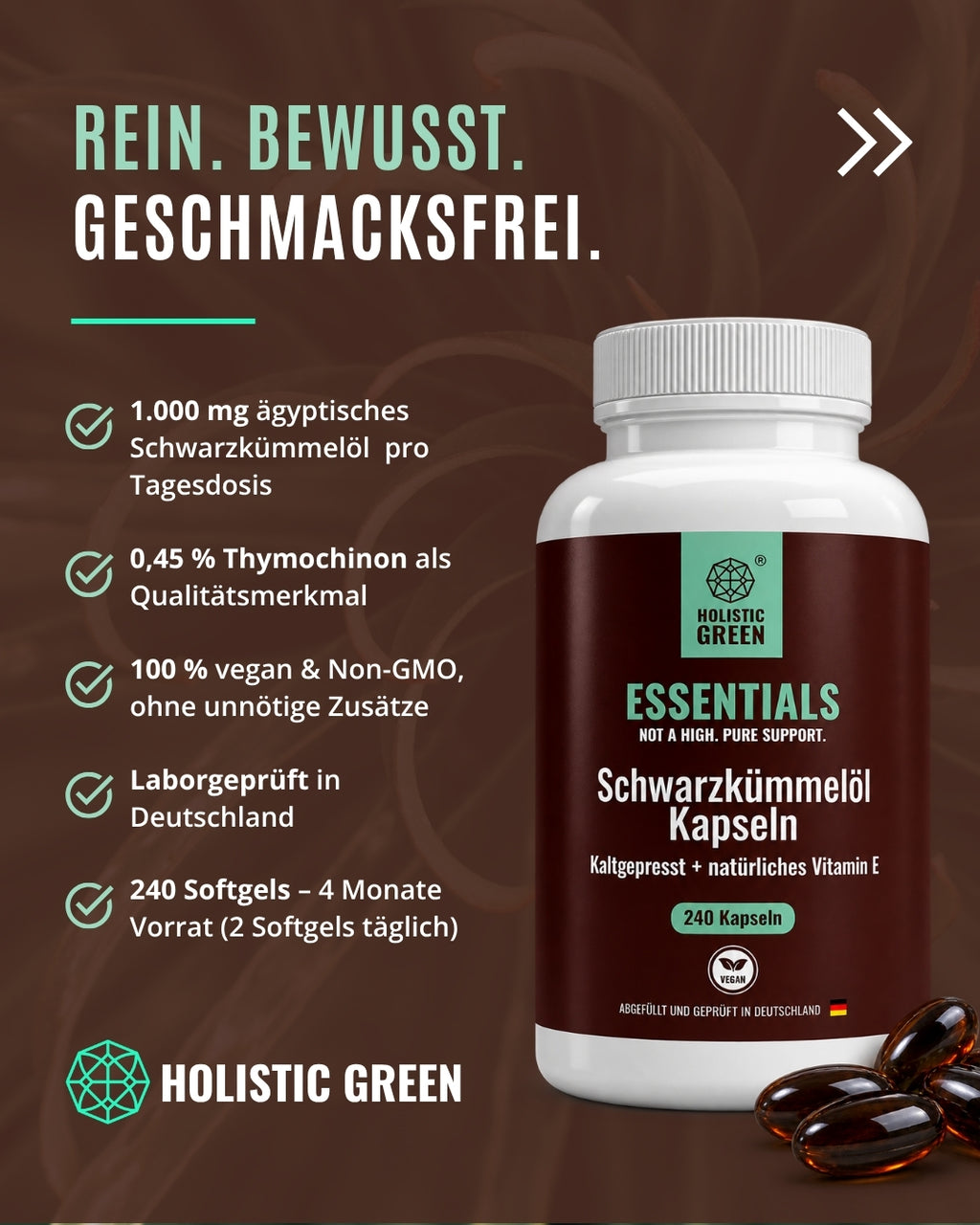 ESSENTIALS – Schwarzkümmelöl Softgels