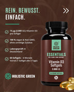 ESSENTIALS – Vitamin D3 vegane Softgels